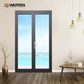 Warren 60x96 Exterior Double French Door With Modern Indoors Glass Double Doors